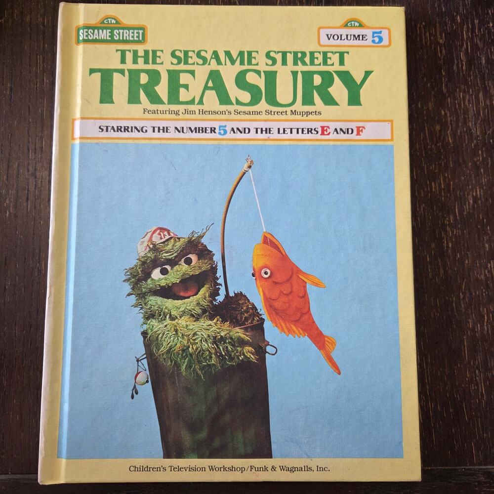VTG Sesame Street Treasury volume 5 starring the number 5 & Letters E and F
